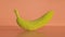 Transformation of a 3D pixel into a digital banana. 3D animation of seamless loop