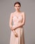 Transformer dress idea for an event.Bridesmaid\'s dresses. Elegant moscato dress. Beautiful pink chiffon evening gown.