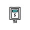 Transformer electrical box doodle icon