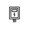 Transformer electrical box doodle icon