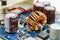 Transformer on a ferrite ring on the circuit board closeup