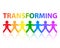 Transforming Paper People Rainbow