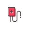 Transfusion blood outline vector icon