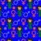 Transgender awkward moment blue. Vector seamless pattern