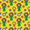 Transgender awkward moment. yellow seamless pattern