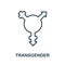 Transgender icon from lgbt collection. Simple line Transgender icon for templates, web design and infographics