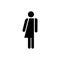 Transgender icon. Vector unisex toilet symbol. LGBT sign for restroom. Trans WC pictogram for bathroom