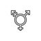 Transgender line icon