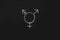Transgender symbol drawn on black chalkboard background
