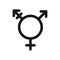 Transgender symbol. Gender and sexual orientation icon or sign concept.