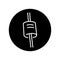 Transient voltage black line icon. Pictogram for web page