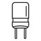 Transistor capacitor icon outline vector. Electric resistor