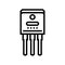 transistor electrical engineer line icon vector illustration