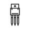 transistor electronic component line icon vector illustration