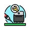 transistor installation electronics color icon vector illustration