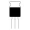 transistor semiconductor element icon, vector electronic component transistor