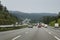 Transit of many cars and trucks on the Bandeirantes Highway towards the interior of the state.