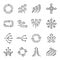 Transition line icon set