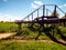 Transition, stairs, grass, blue sky, heating line, city