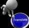 Translate Button Shows Online International Multilingual Translators