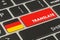 Translate concept on keyboard with German flag, 3D rendering