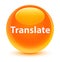 Translate glassy orange round button
