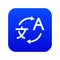 Translating icon digital blue