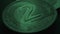 Translation: 2 zloty. Fragment of Polish two zloty coin close-up. National currency of Poland. Dark green tinted background for