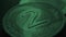 Translation: 2 zloty. Fragment of Polish two zloty coin closeup. National currency of Poland. Dark green tinted background for