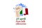 Translation: April 25, Liberation Day. National Day of Italy Vector Illustration.