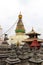 Translation: Around Swayambhunath Stupa and its eyes or Monkey