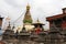 Translation: Around Swayambhunath Stupa and its eyes or Monkey