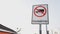 Translation Ban Truck sign  in outdoor road .Stop car transportation safety traffic.Warning zone area.Law no motor transport label