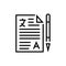 Translation business papers icon. Foreign languages vector illustration.