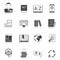 Translation and dictionary icons set