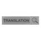 Translation search icon, gray monochrome style