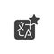 Translation service star vector icon