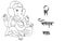 Translation : Shree Ganeshay namah, Ganpati Black and white outline illustration, happy Ganesh chaturthi