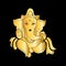 Translation : Siddhi Vinayaka, Ganpati Black and gold illustration, happy Ganesh chaturthi