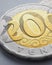 Translation: tenge. Kazakh money lies on light surface. Coin 200 tenge closeup. Economy and National Bank of Kazakhstan. National