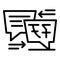 Translator interpreter icon, outline style