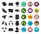 Translator and linguist black,flat icons in set collection for design. Interpreter vector symbol stock web illustration.