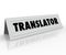 Translator Tent Card Word Foreign International