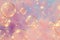 Translucent bubbles floating in a pastel background. Soap bubbles with a gold shimmer. Generative AI