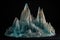 Translucent Crystal Mountain with Jagged Peaks and Crystal Caves