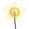 Translucent Daffodil X-ray Illustration On White Background