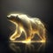 a translucent golden bear