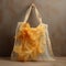Translucent Immersion: A Chiffon Bag In Gold Tissue