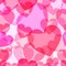 Translucent Pink Heart Seamless Pattern