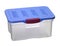 Translucent plastic box with blue top